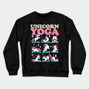 Yoga Unicorn Funny Cute Magical Namaste Meditation Crewneck Sweatshirt